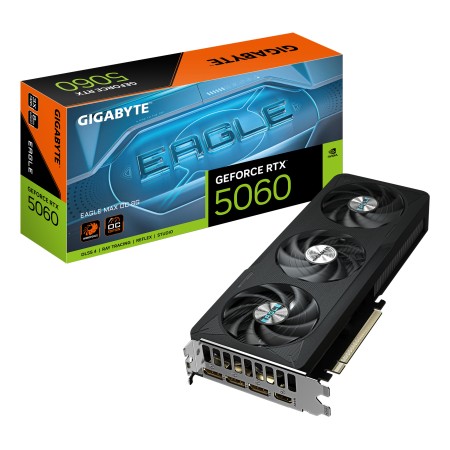 GIGABYTE GeForce RTX 5060 EAGLE MAX OC 8G Graphics Card - 8GB GDDR7  128bit  PCI-E 5.0  2550 MHz Core Clock  3 x DisplayPort  1 