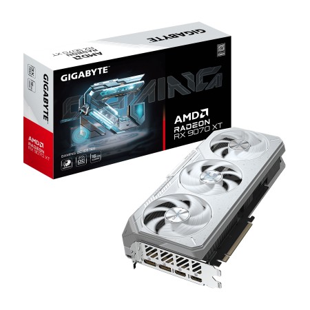 GIGABYTE Radeon RX 9070 XT GAMING OC ICE 16G Graphics Card - 16GB GDDR6  256bit  PCI-E 5.0  3060 MHz Core Clock  2 x DisplayPort