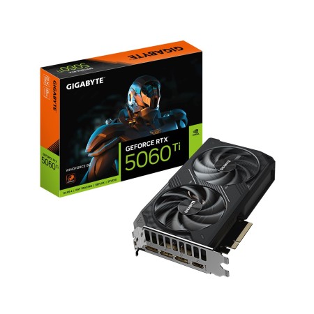 GIGABYTE GeForce RTX 5060 Ti WINDFORCE 8G Graphics Card - 8GB GDDR7  128bit  PCI-E 5.0  2572MHz Core Clock  3 x DisplayPort  1 x