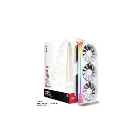 Graphics card. XFX Mercury RX 9070XT OC White G RGB 16