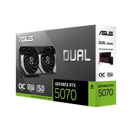 ASUS Dual NVIDIA GeForce RTX 5070 OC 12 GB graphics card