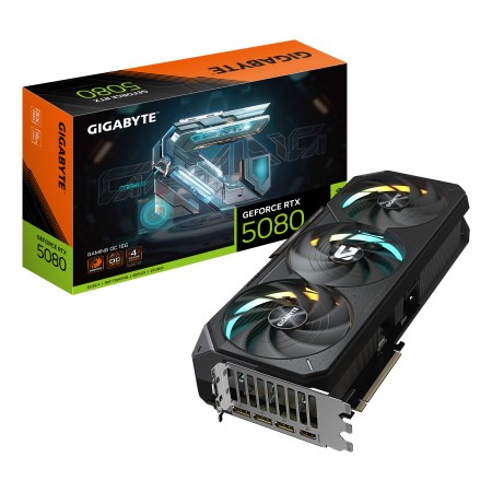 GIGABYTE GeForce RTX 5080 GAMING OC 16G Graphics Card - 16GB GDDR7  256bit  PCI-E 5.0  2730MHz Core Clock  3 x DisplayPort  1 x 