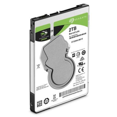 Seagate BarraCuda internal hard drive 2 TB 5400 RPM 128 MB 2.5  Serial ATA III (ST2000LM015)