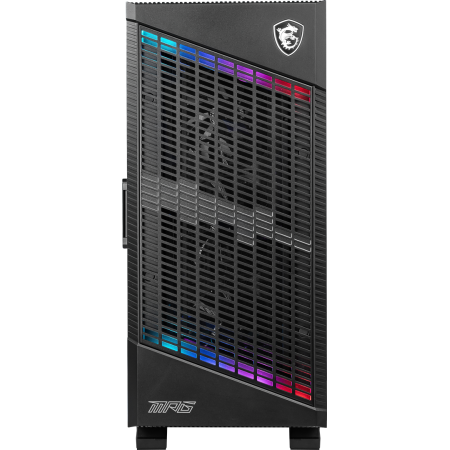 MSI MPG VELOX 100P AIRFLOW Mid Tower Gaming Computer Case 'Black  3x 120mm Fan + 1x 120mm ARGB Fan  ARGB light strip  USB Type-C