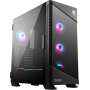MSI MPG VELOX 100R Mid Tower Gaming Computer Case 'Black  4x 120mm ARGB Fans  1-6 ARGB Hub  ARGB light strip  USB Type-C  Temper