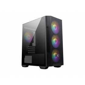 MSI MAG FORGE M100R computer case Micro Tower Black  Transparent