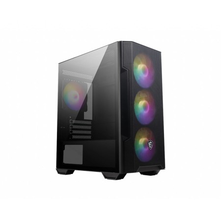 MSI MAG FORGE M100R computer case Micro Tower Black  Transparent