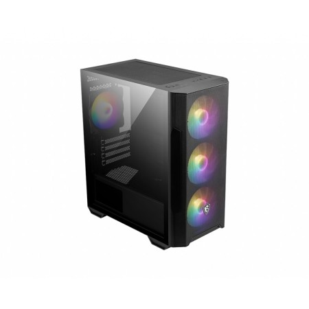MSI MAG FORGE M100R computer case Micro Tower Black  Transparent