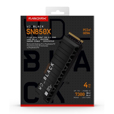 Western Digital WD_BLACK™ SN850X NVMe™ SSD POWERED BY SANDISK 4 TB  [With Heatsink]