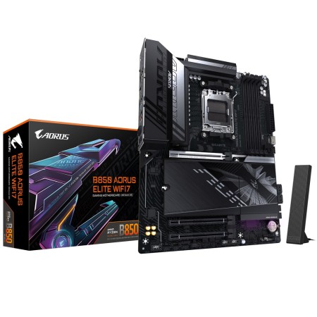 GIGABYTE B850 AORUS ELITE WIFI7 Motherboard - AMD Ryzen 9000 Series CPUs  14+2+2 Phases Digital VRM  up to 8200MHz DDR5 (OC)  1x