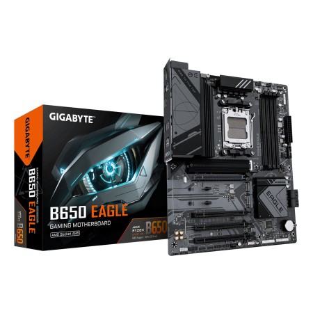 GIGABYTE B650 EAGLE Motherboard - AMD Ryzen 9000 Series CPUs  12+2+2 Phases VRM  up to 7600MHz DDR5 (OC)  1xPCIe 5.0 + 2xPCIe 4.