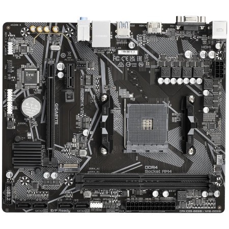 GIGABYTE A520M K V2 Motherboard - Supports AMD Ryzen 5000 Series AM4 CPUs  up to 5100MHz DDR4 (OC)  PCIe Gen3 x4 M.2  GbE LAN  U