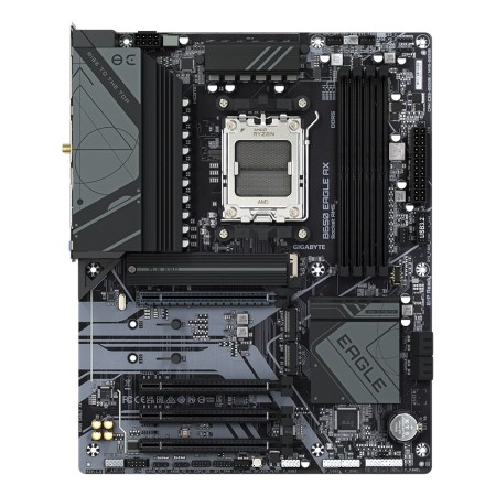 GIGABYTE B650 EAGLE AX Motherboard - AMD Ryzen 9000 Series CPUs  12+2+2 Phases VRM  up to 7600MHz DDR5 (OC)  1xPCIe 5.0 + 2xPCIe
