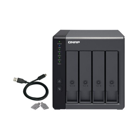 QNAP TR-004 storage drive enclosure HDD/SSD enclosure Black 2.5/3.5