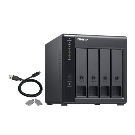 QNAP TR-004 storage drive enclosure HDD/SSD enclosure Black 2.5/3.5