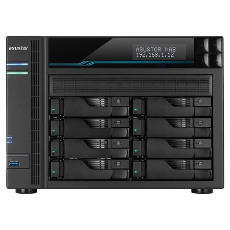 Asustor Lockerstor 10 AS6510T NAS Tower Intel Atom® C3538 8 GB DDR4 0 TB ADM Black