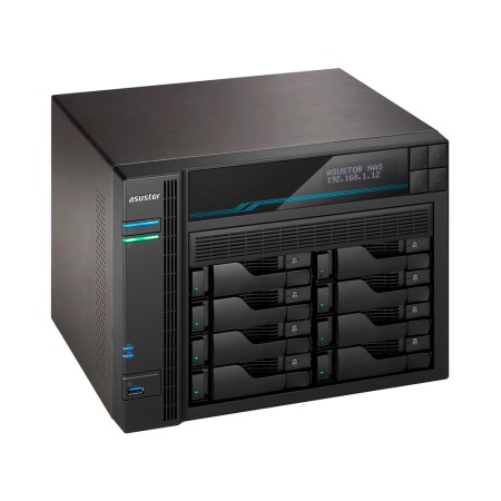Asustor Lockerstor 10 AS6510T NAS Tower Intel Atom® C3538 8 GB DDR4 0 TB ADM Black