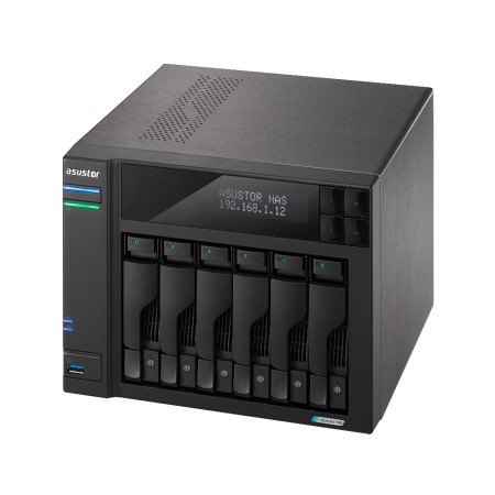 Asustor LOCKERSTOR 6 NAS Desktop Intel® Celeron® N5105 8 GB DDR4 HDD ADM Black