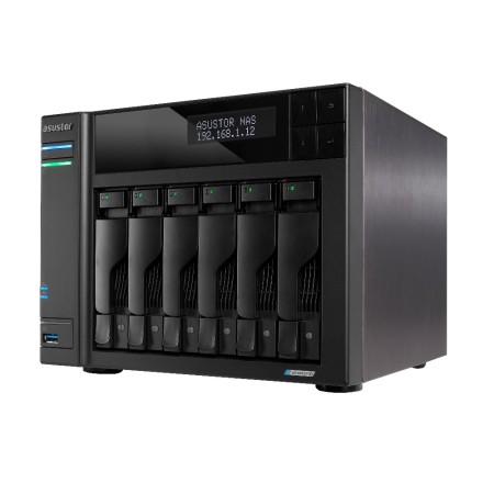 Asustor LOCKERSTOR 6 NAS Desktop Intel® Celeron® N5105 8 GB DDR4 HDD ADM Black