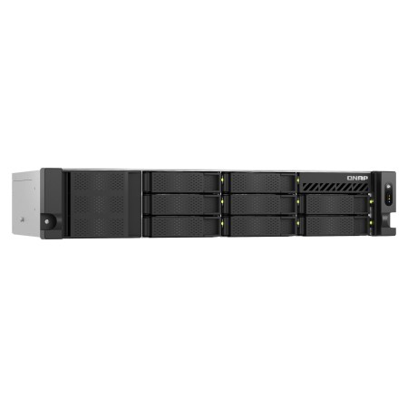 Qnap TS-855eU-8G  2U  8 x 2.5 /3.5  SATA  Intel Atom C5125 8C/8T  8 GB SODIMM DDR4 (max. 64GB )  2 x 2.5GbE  Single PSU