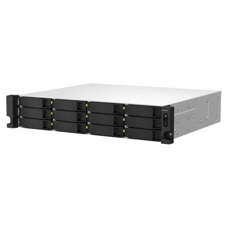 QNAP TS-1264U-RP NAS Rack (2U) Ethernet LAN Aluminium  Black