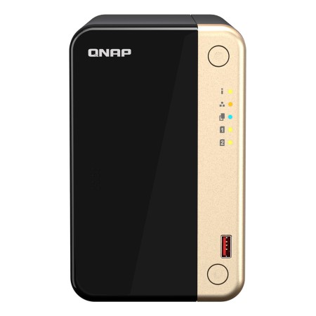 QNAP TS-264 NAS Tower Intel® Celeron® N5095 8 GB 0 TB QNAP QTS Black  Gold