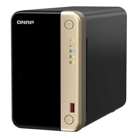 QNAP TS-264 NAS Tower Intel® Celeron® N5095 8 GB 0 TB QNAP QTS Black  Gold