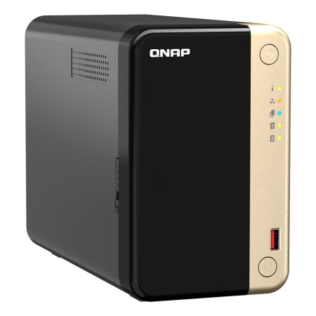 QNAP TS-264 NAS Tower Intel® Celeron® N5095 8 GB 0 TB QNAP QTS Black  Gold