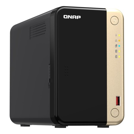 QNAP TS-264 NAS Tower Intel® Celeron® N5095 8 GB 0 TB QNAP QTS Black  Gold