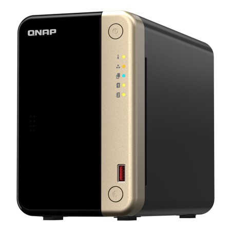 QNAP TS-264 NAS Tower Intel® Celeron® N5095 8 GB 0 TB QNAP QTS Black  Gold