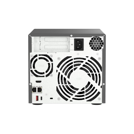 QNAP TVS-H474 NAS Tower Intel® Pentium® G7400 8 GB DDR4 0 TB QuTS hero Black