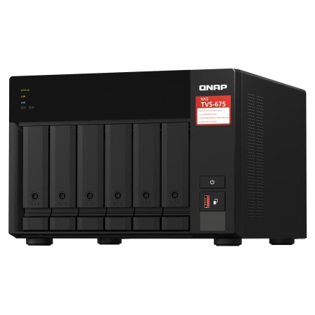 QNAP TVS-675 NAS Tower ZhaoXin KaiXian KX-6000 KX-U6580 8 GB DDR4 0 TB QuTS hero Black