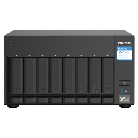 QNAP TS-832PX NAS Tower Annapurna Labs AL324 4 GB DDR4 0 TB QNAP Turbo System Aluminium  Black