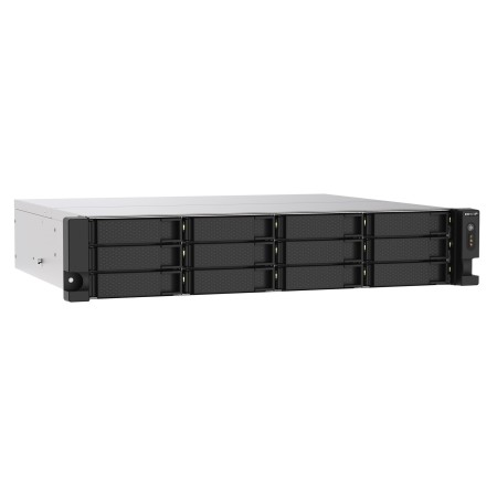 QNAP TS-1273AU-RP-8G NAS/storage server Rack (2U) Ryzen Embedded V1500B 8 GB DDR4 0 TB QNAP QTS Aluminium  Black