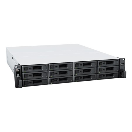 Synology RackStation RS2423RP+ NAS/storage server Rack (2U) Ryzen Embedded V1780B 8 GB DDR4 0 TB DiskStation Manager Black  Grey