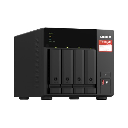 QNAP TS-473A NAS Tower Ryzen Embedded V1500B 8 GB DDR4 0 TB QNAP Turbo System Black