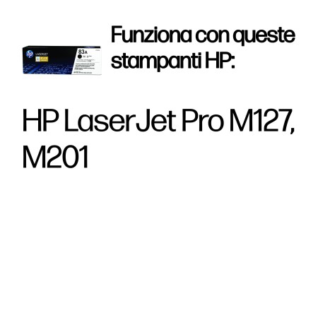 Cartuccia Toner originale nero LaserJet HP 83A