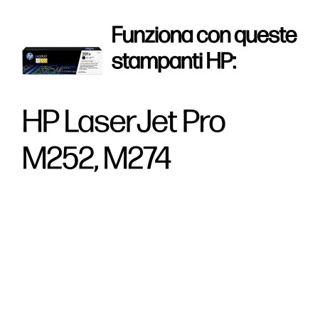 Cartuccia Toner originale nero ad alta capacità LaserJet HP 201X