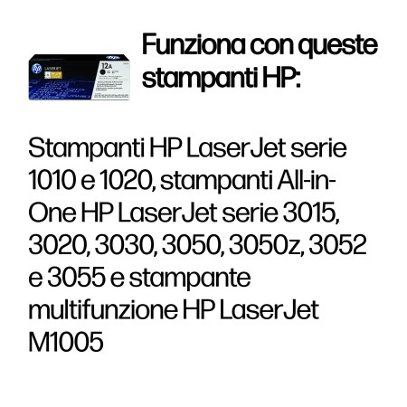 Cartuccia Toner originale nero LaserJet HP 12A