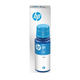 Flacone di inchiostro ciano originale HP 31 da 70 ml