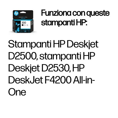 Cartuccia originale inchiostro nero HP 300