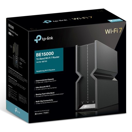 TP-Link Archer BE700 wireless router Multi-Gigabit Ethernet Tri-band (2.4 GHz / 5 GHz / 6 GHz) Black