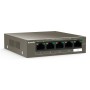 Tenda TEF1105-4-63W network switch Unmanaged Fast Ethernet (10/100) Power over Ethernet (PoE) Desktop/Wall-Mounting Grey