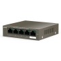 Tenda TEF1105-4-63W network switch Unmanaged Fast Ethernet (10/100) Power over Ethernet (PoE) Desktop/Wall-Mounting Grey