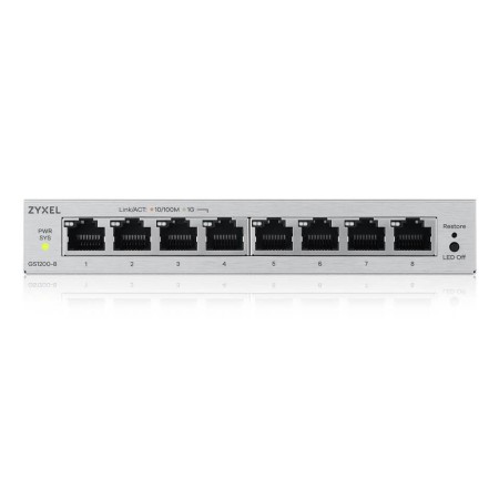 Zyxel GS1200-8V3 Managed L2 Gigabit Ethernet (10/100/1000) Desktop Grey